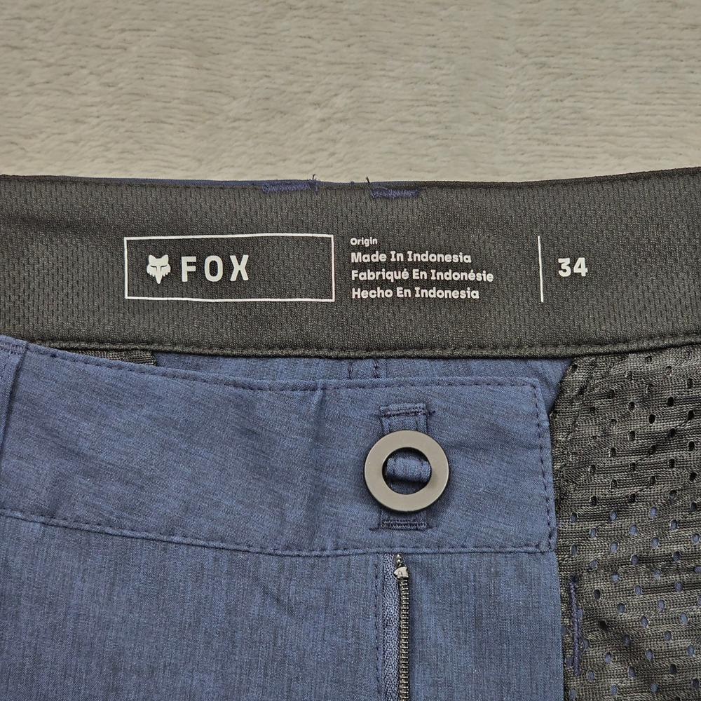 Fox Racing Essex Tech Shorts Mens 34 Navy Blue Stretch Chino MTB Casual Hiking - Picture 4 of 11